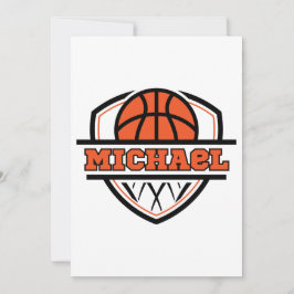 Convites Laranja Preto Legal Basquete Esportes