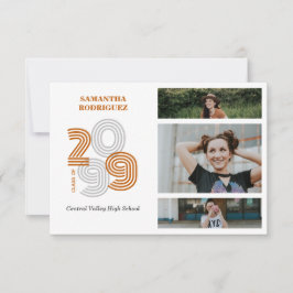 Convites Laranja Queimada Retroativa Números Grandes De 3 F