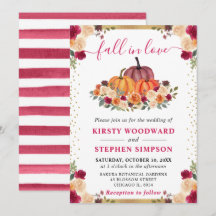 Laranja queimado e Casamento outono Floral Vermelh