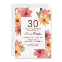 Laranja Queimado Flor de Outono Qualquer Idade Ani