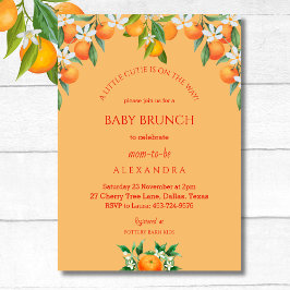 Convites Laranja Um Pequeno Citrus Baby Brunch