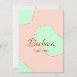 Convites Laranja verde pastel boho adicionar nome lugar rús