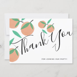 Convites Laranjas desenhadas à mão Citros botânicos Obrigad