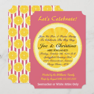 Convites Laranjas e Festa Vermelha de Nantucket Cocktail