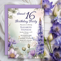 Larkspur Water Lily Floral Sweet 16 Festa de anive