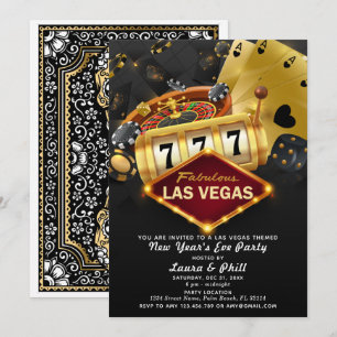 Convites Las Vegas foi o tema da festa do Ano Novo