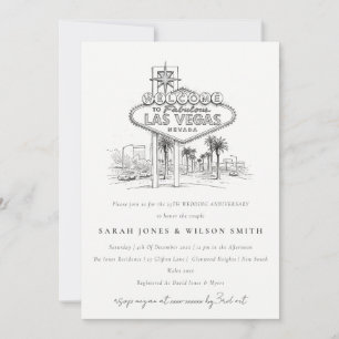 Convites Las Vegas Nevada Esboço Casamento Aniversário