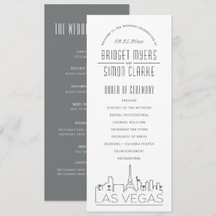 Convites Las Vegas Programa Modern Deco Wedding