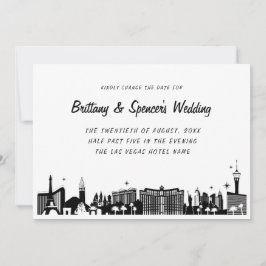 Convites Las Vegas Strip Skyline Alterar a Data
