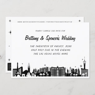 Convites Las Vegas Strip Skyline Alterar a Data