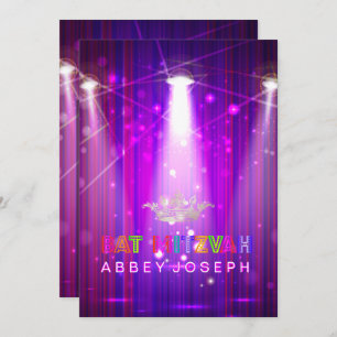 Convites Laser PixDezines / Luz Neon Bat Mitzvah