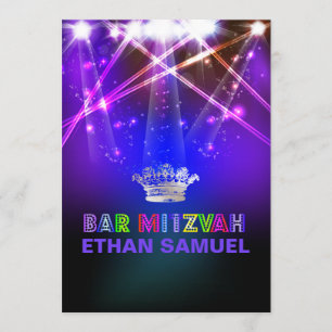 Convites Laser PixDezines /neon luzes bar mitzvah