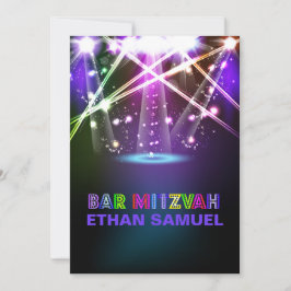 Convites Laser PixDezines /neon luzes bar mitzvah