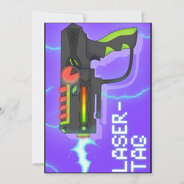 Convites Lasertag Karte (Frente)