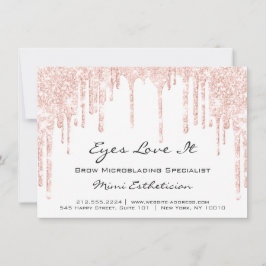 Convites Lash Extension Pós-Care Instruction Spark Glitter