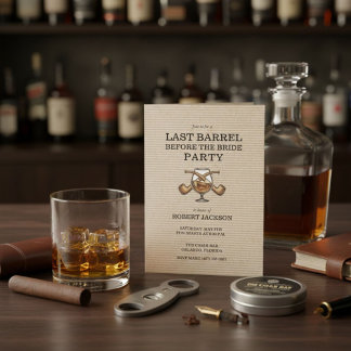 Convites Last Barrel Before the Bride Bachelor Party