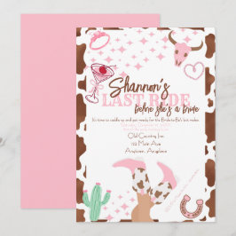 Convites Last Ride Bachelorette Party