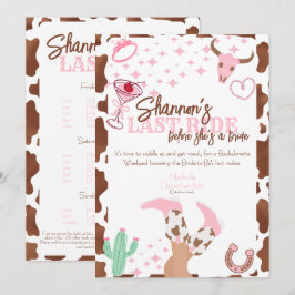 Convites Last Ride Weekend Trip Bachelorette Party