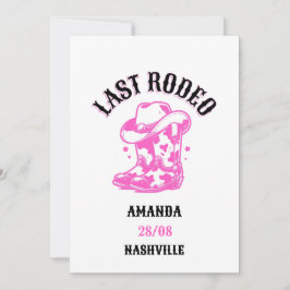 Convites last rodeo pink cowgirl