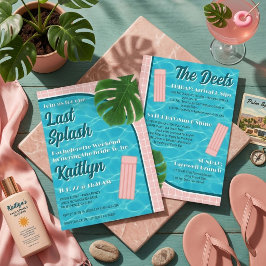 Convites Last Splash Bachelorette Weekend Party Itinerary