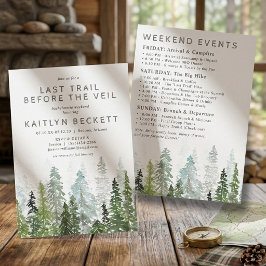 Convites Last Trail Camping Bachelorette Weekend Itinerary