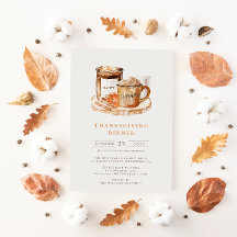 Latte de Abóbora Aquarela & Vela de Ação de Graças