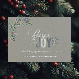 Convites Laurel Branch Peace and Joy Corporate Card