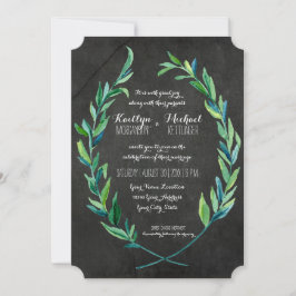 Convites Laurel Wreath Olive Leaf Branch Modern