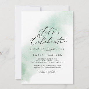 Convites Lavagem de Aquarela  Celebração de Vamos Verdes