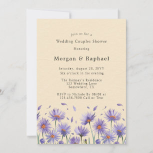 Convites Lavanda Bloom Wildflower Casais de casamento