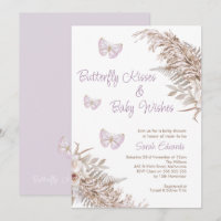 Lavanda Boho Borboleta Floral Chá de fraldas