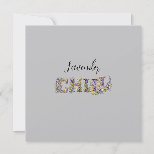 Convites Lavanda Chill (Frente)