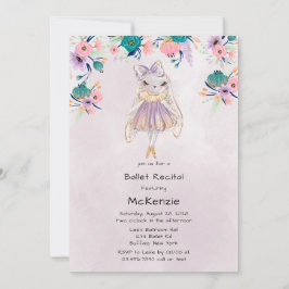 Convites Lavanda Coelho Coelho Ballerina Balé Considerando