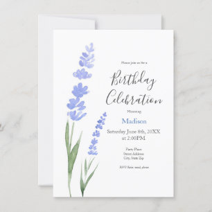 Convites Lavanda de Aquarela