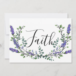 Convites Lavanda de aquarelas - fé na caligrafia de Eucalyp