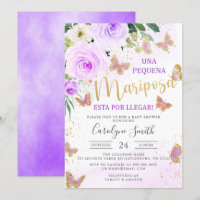 Lavanda de borboleta Floral Chá de fraldas em espa