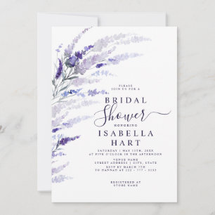 Convites Lavanda de Chá de panela de Flores Botânicas