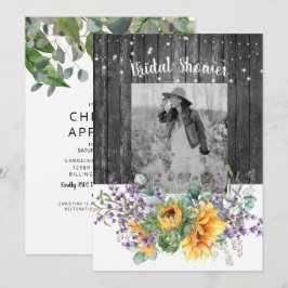 Convites Lavanda de girassol Foto Chá de panela russo