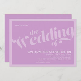 Convites Lavanda de Tipografia Farish Casamento Lilac