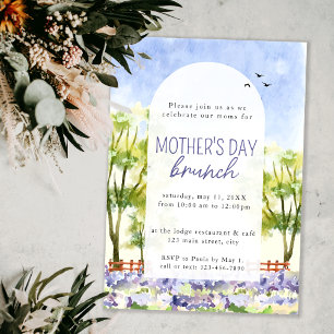 Convites Lavanda de Toscânia Dia de as mães de Aquarela Bru