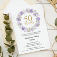 Lavanda Delicada Floral Garland 50ª Casamento
