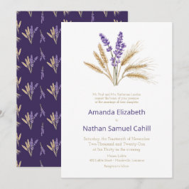 Convites Lavanda e Casamento de Trigo