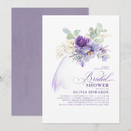 Convites Lavanda e Chá de panela Elegante moderno Elegante