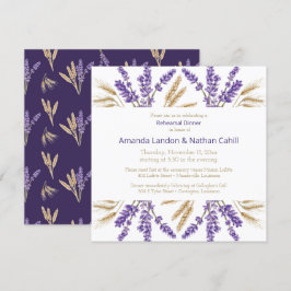 Convites Lavanda e Janto de ensaio de trigo adoráveis