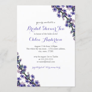 Convites Lavanda Elegante - Chá de panela Teacup