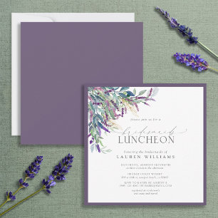 Convites Lavanda Elegante Floral Aquarela Bridal