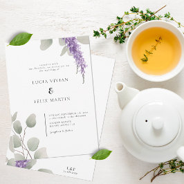 Convites Lavanda Elegante Greeny Eucalyptus Deixa Casamento