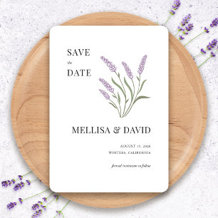 Convites Lavanda Elegante Salvar a Data