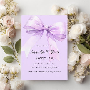 Convites Lavanda elegante Sweet 16