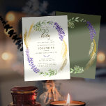Convites Lavanda Elegante Trigo Spa aniversário de 30 anos<br><div class="desc">Modelo simples, moderno, elegante e chic aniversário de 30 anos com tema spa e lavanda, com uma coroa floral e botânica linda feita de lavanda aquática, trigo e folhagem. Uma escolha encantadora para uma trigésima festa de aniversário num spa, por exemplo, numa fazenda orgânica com instalações de massagem de excelentes,...</div>